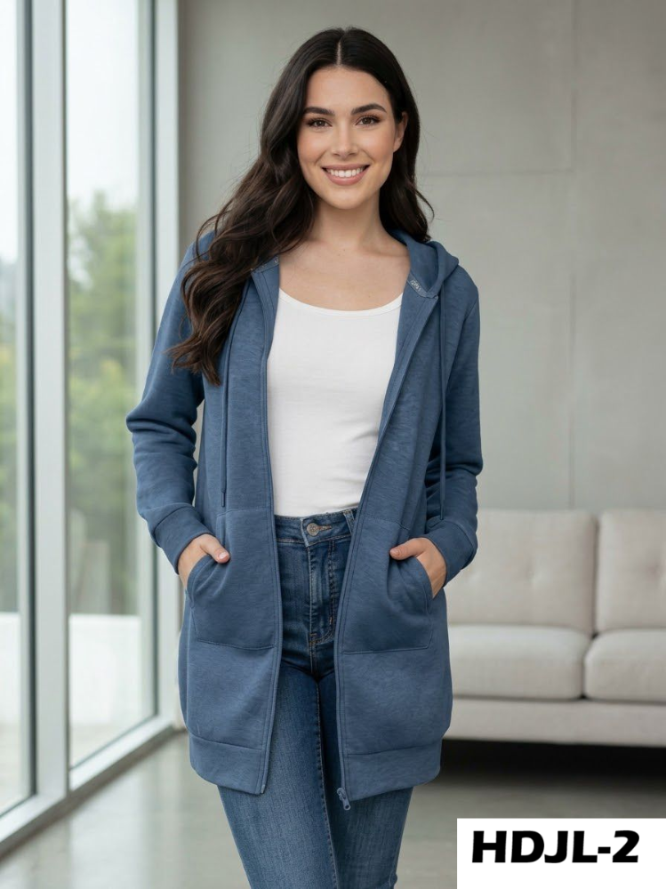 SUDADERA CIERRE LARGA HDJL