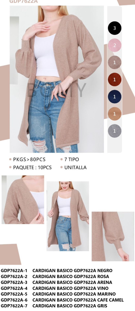CARDIGAN BASICO GDP7622A