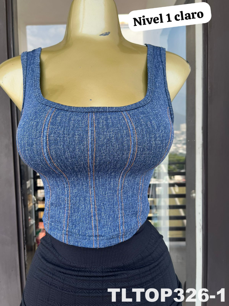 BLUSA 2X99 TLTOP326 MEZCLILLA