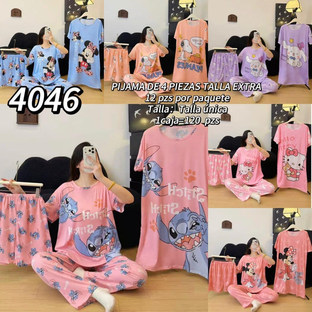 PIJAMA VIRAL 4 PIEZAS 4046