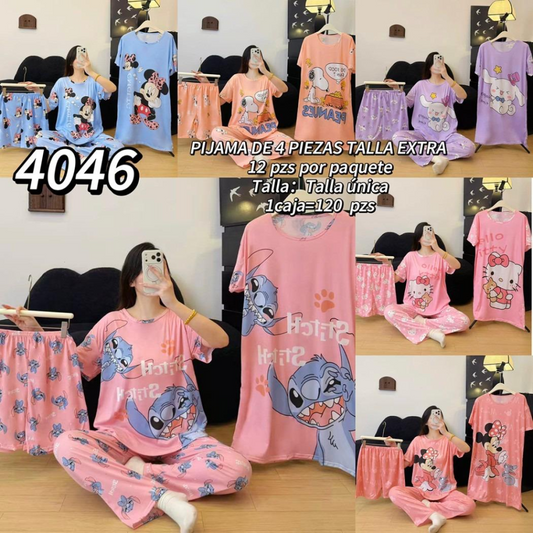 PIJAMA VIRAL 4 PIEZAS 4046
