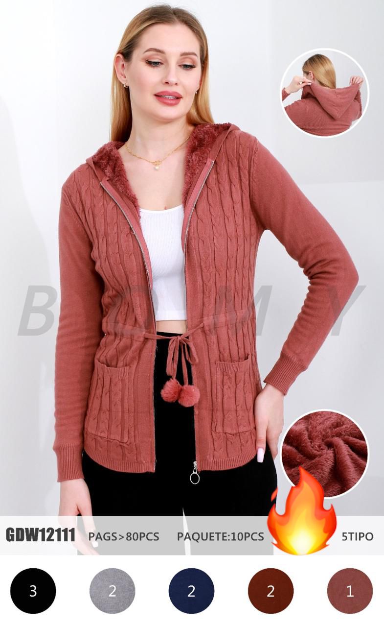 SUETER ABRIGO CARDIGAN AFELPADO GDW12111