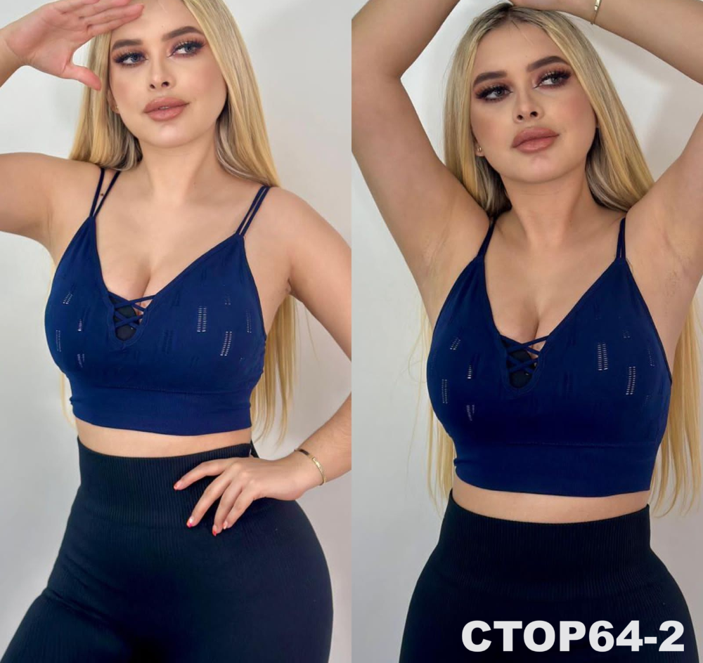Blusa 2x99 Escote Gruzado Rayitas Transparente CTOP64