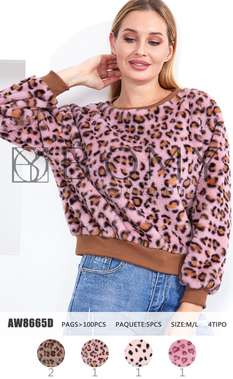 SUETER PELUCHE PRINT AW8665D