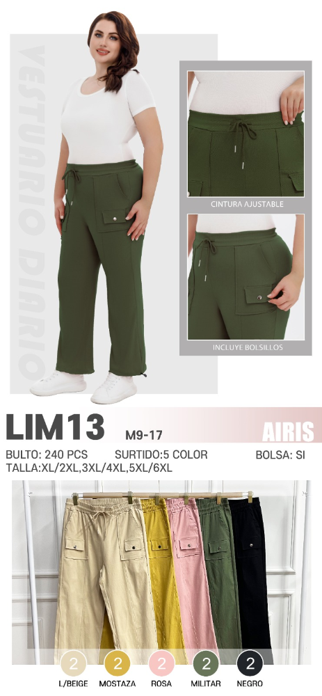 PANTALON TALLAS PLUS LIM18
