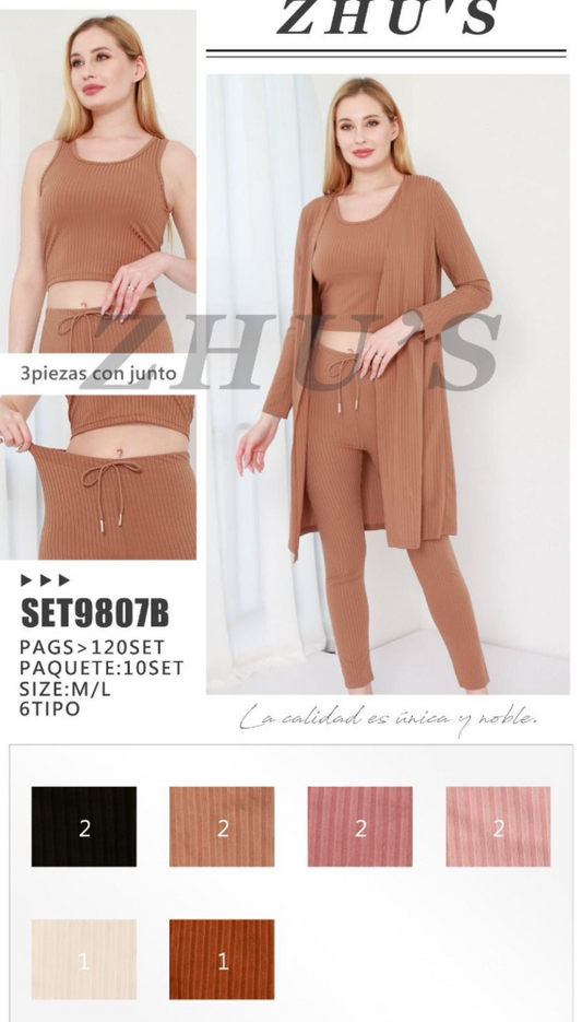 CONJUNTO TRES PIEZAS SET9807B
