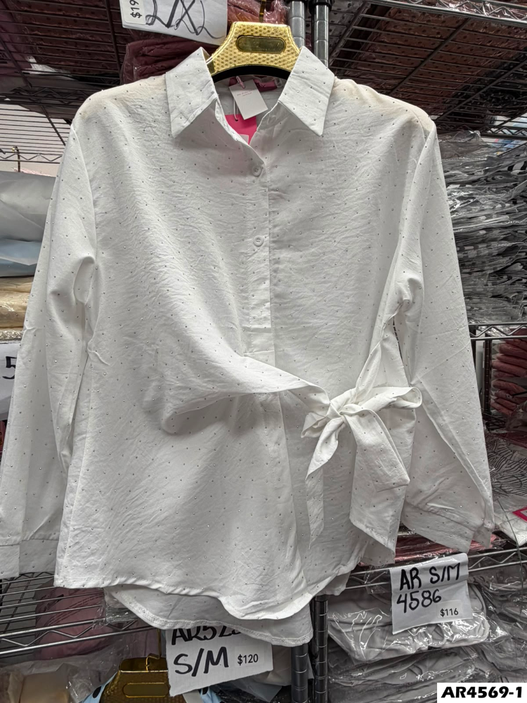 BLUSA UNICOLOR CON BRILLO AR4569