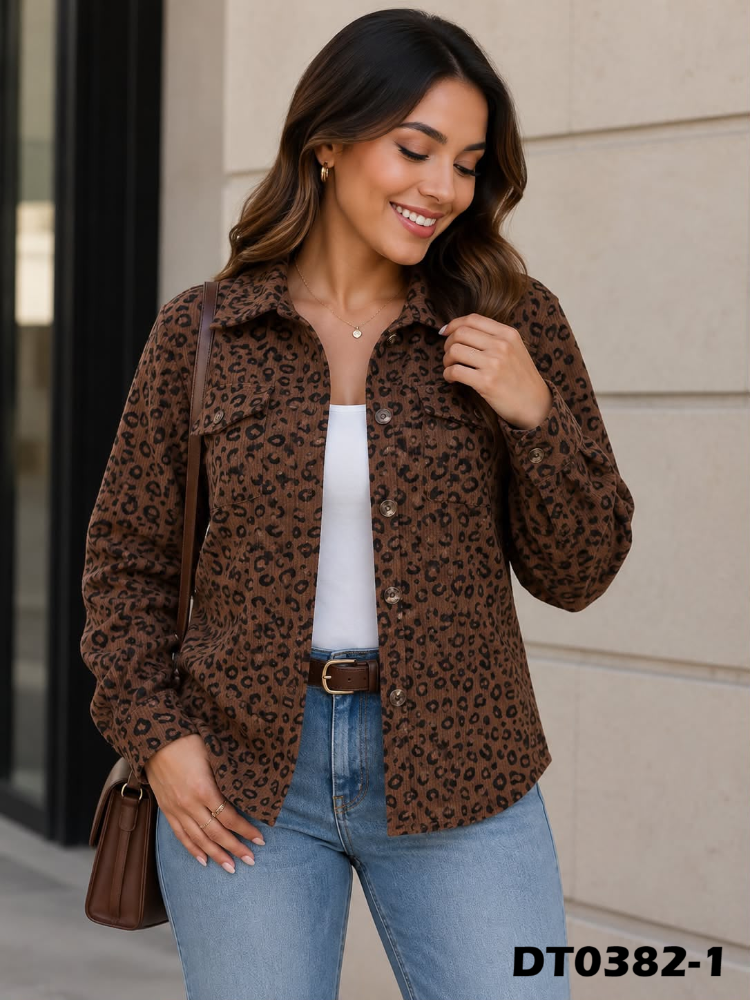 CHAMARRA AFELPADA LEOPARD DT0382