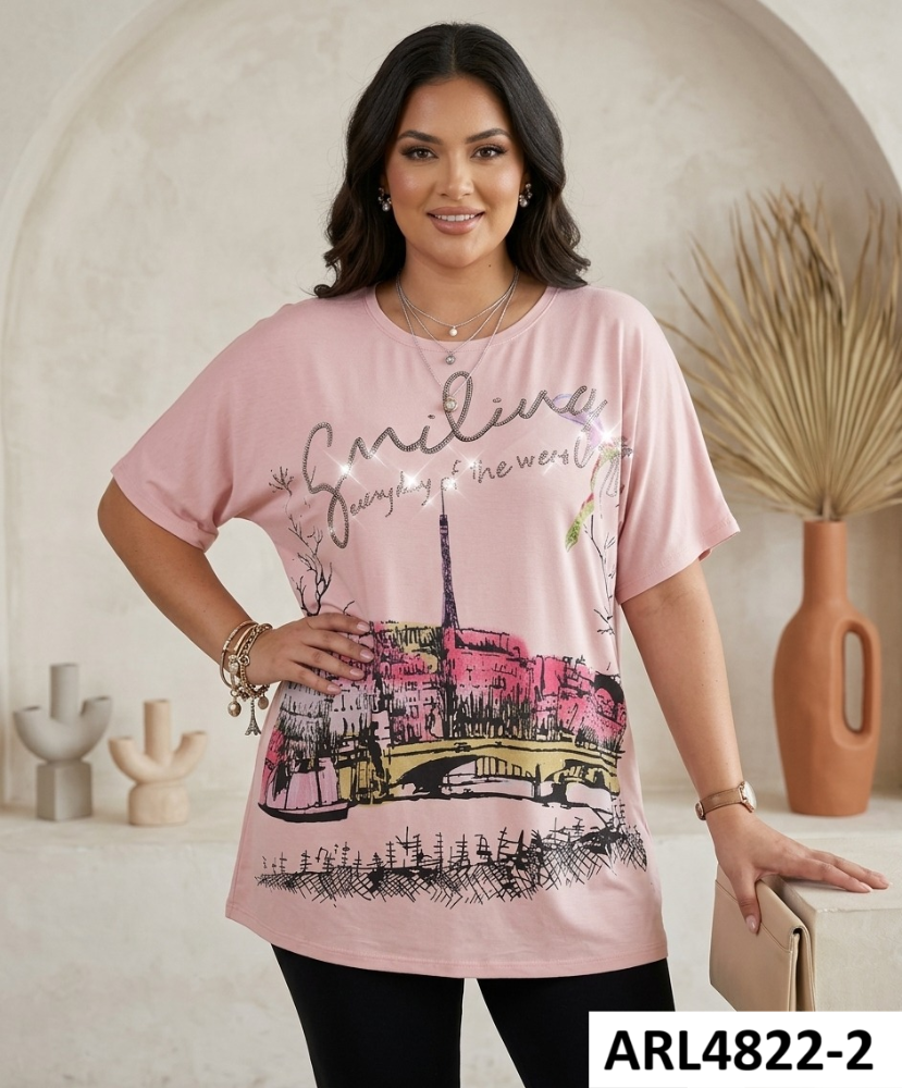 BLUSA AMPLIA CELESTE ARL4822