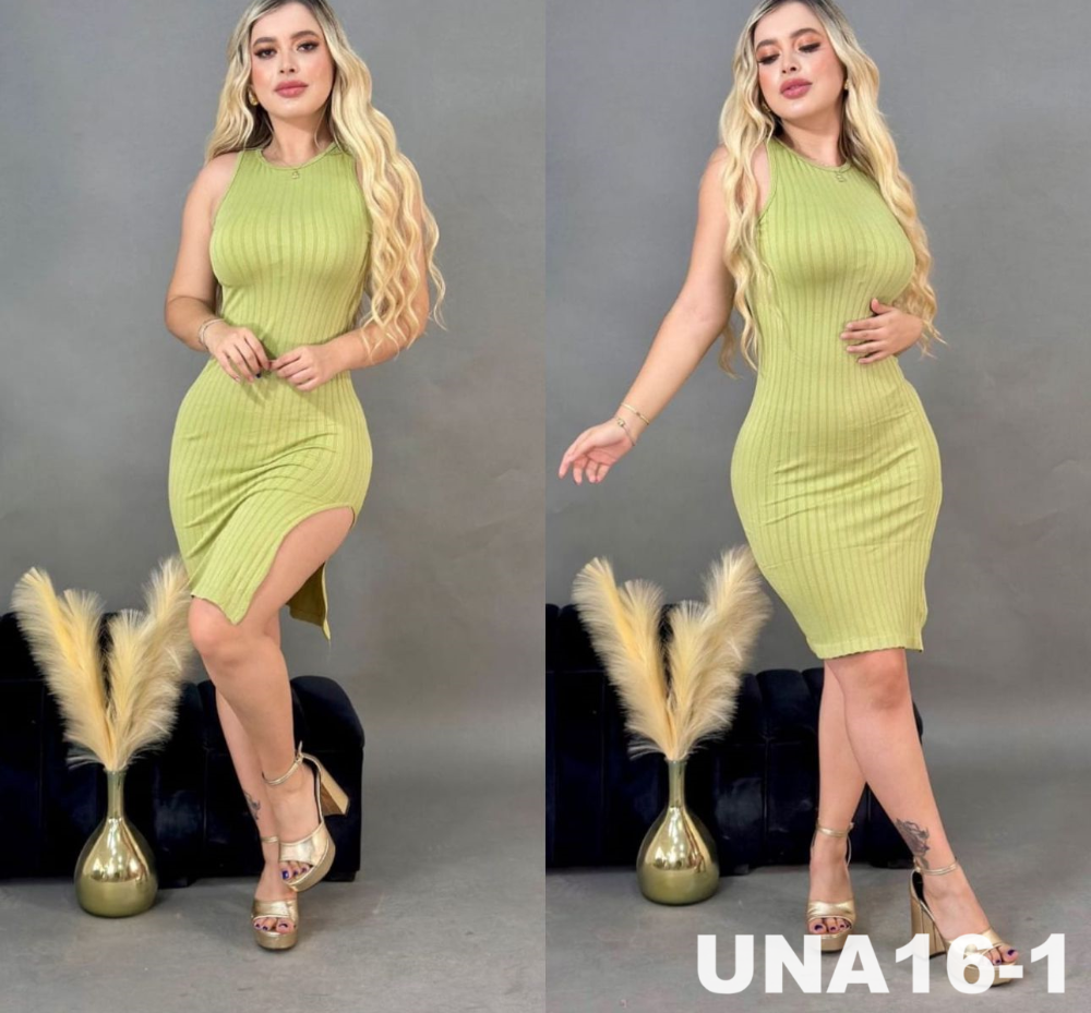 VESTIDO UNA16 CUELLO BAJO