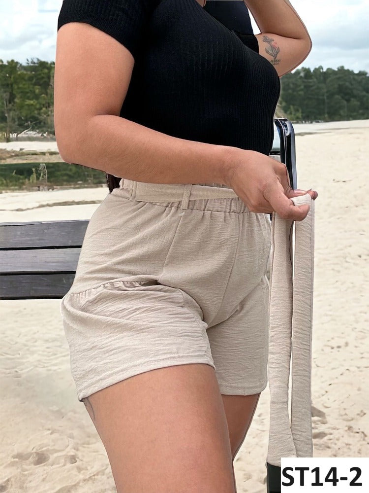 Short Lazo Cintura Curvas Liso