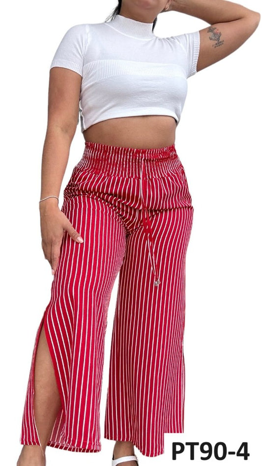 Pantalon PT90 Rayas Abertura en Tobillo