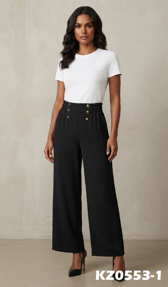 PANTALON BOTONES DORADOS KZ0553
