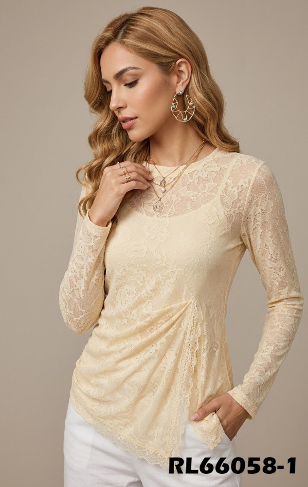 BLUSA ENCAJE RL66058