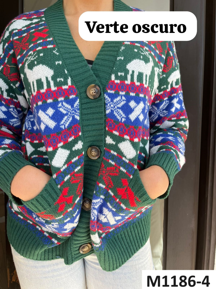 Cardigan Blusa Botones Venados