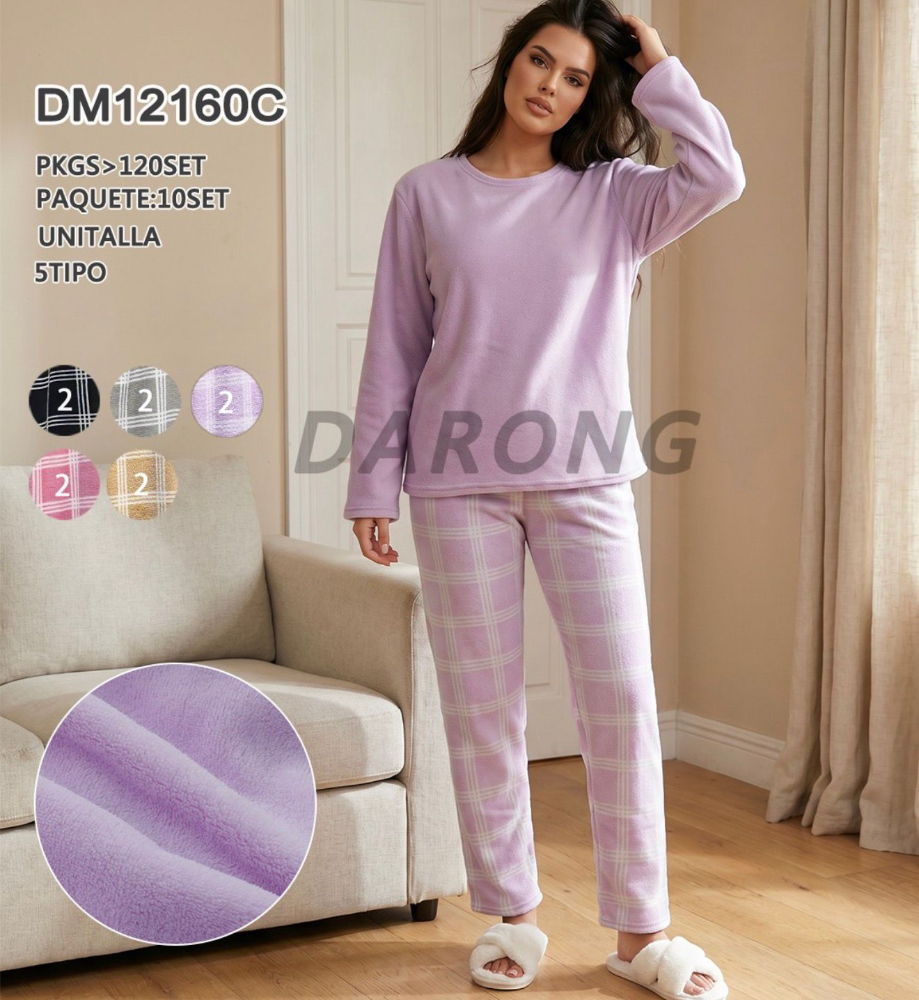 PIJAMA AFELPADA CUADRILLE DM12160C