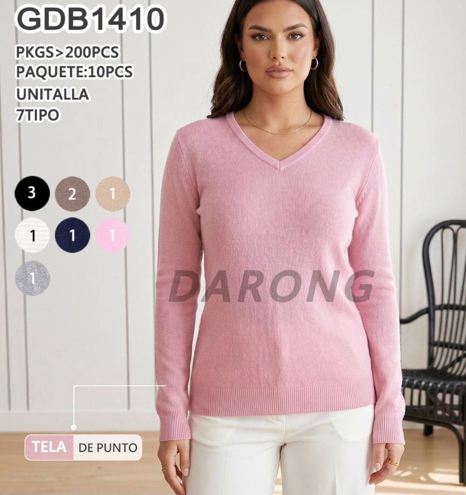 BLUSA ESCOTE V ROSA GDB1410