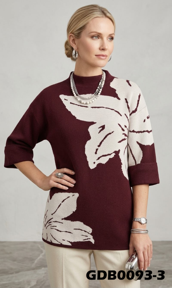SUETER FLORES ELEGANTE GDB0093