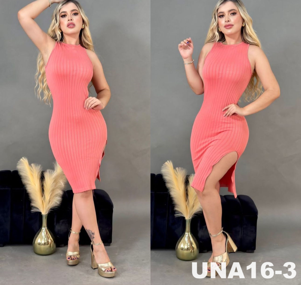 VESTIDO UNA16 CUELLO BAJO