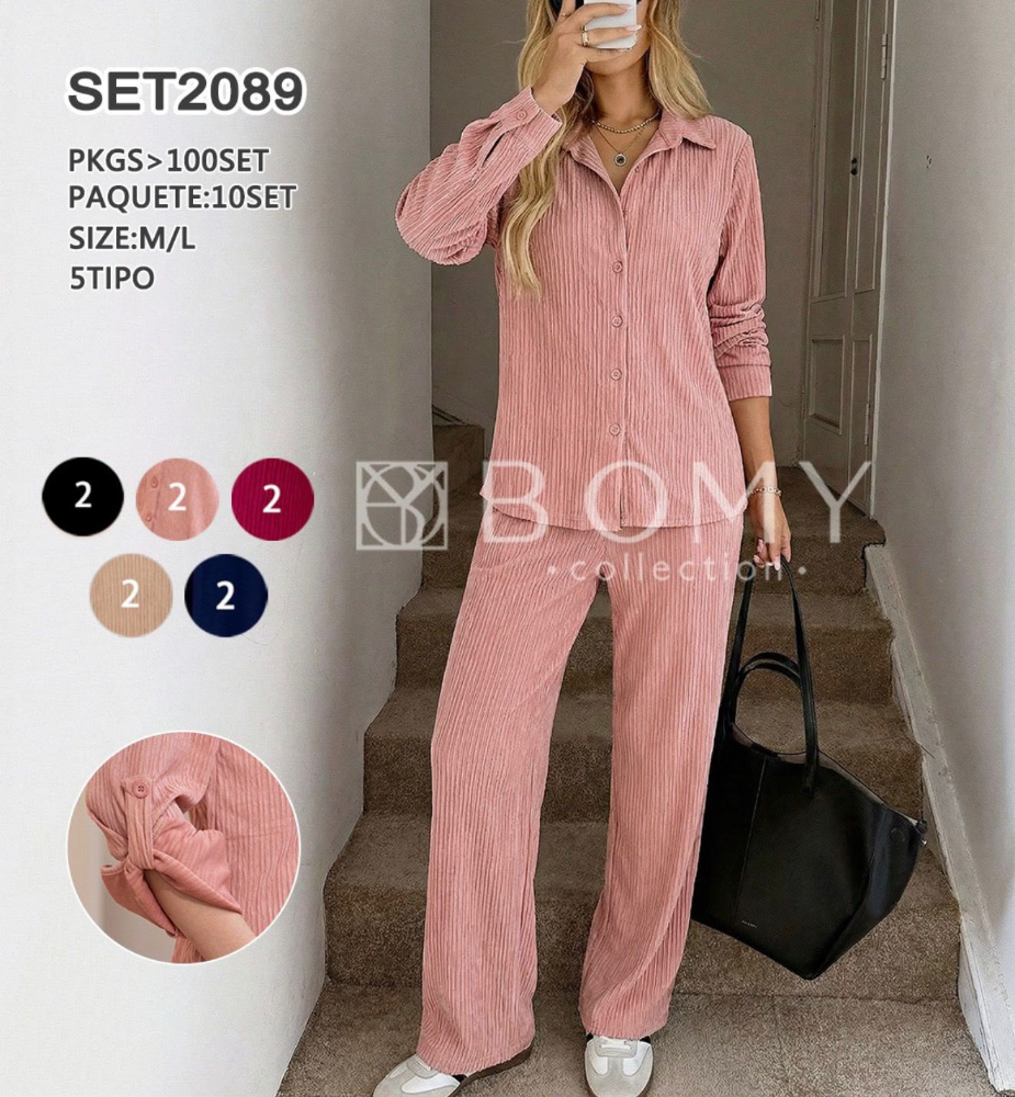 SET CAMISERO ROSA SET2089