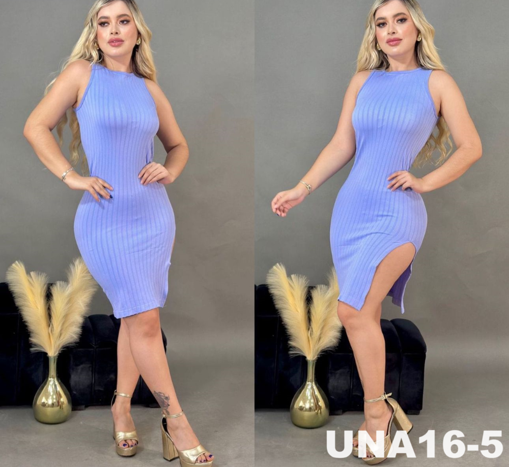 VESTIDO UNA16 CUELLO BAJO