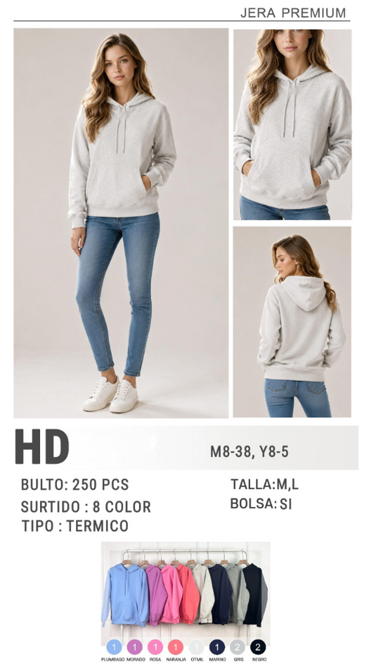 SUDADERA SIN CIERRE HD
