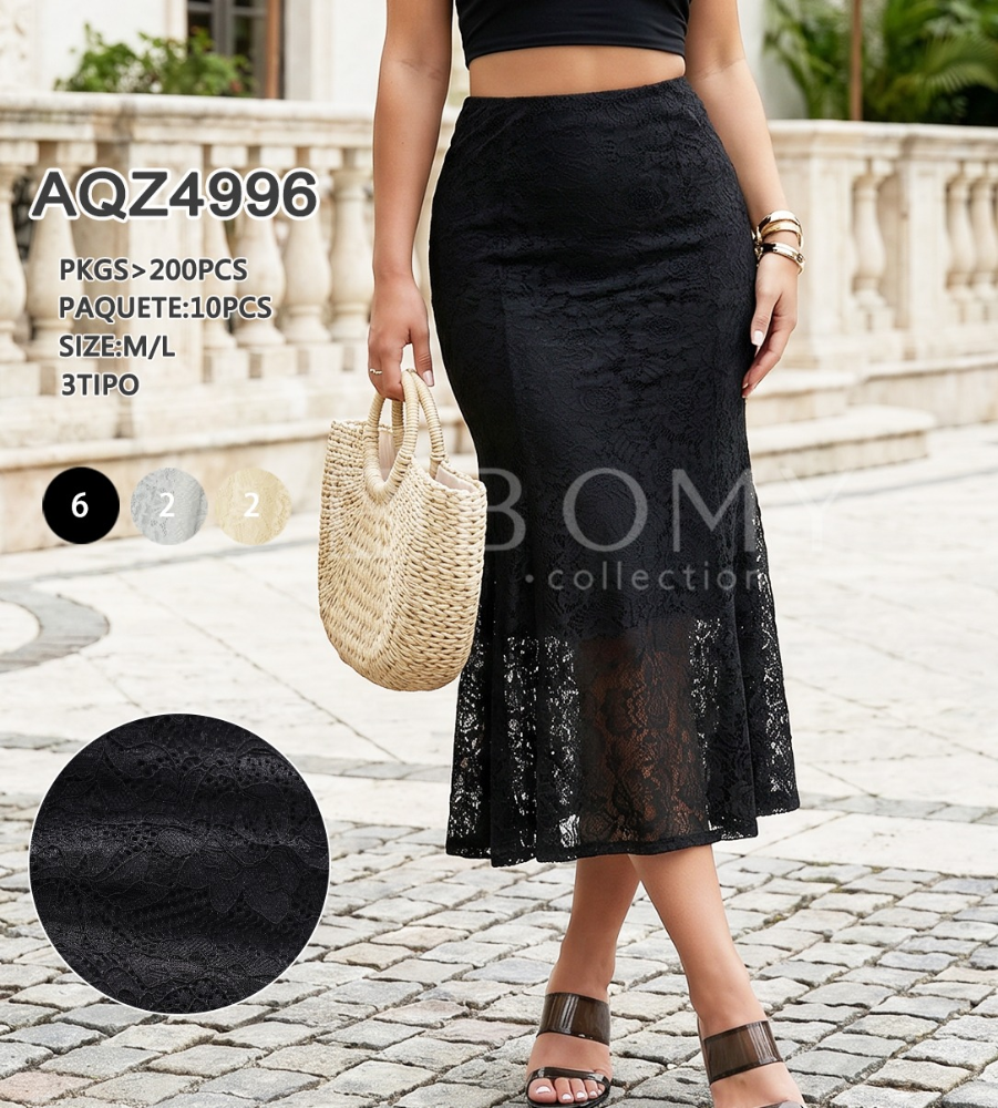 FALDA ENCAJE TENDENCIA AQZ4996